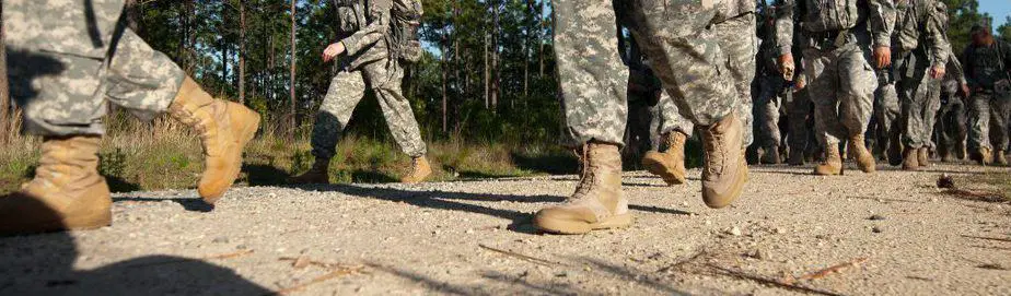 Non-commissioned officers from the U.S. Army Reserve Command headquarters conduct a ruck march during an NCO Development Program event at Smith Lake Recreation Area, Fort Bragg, N.C., May 11, 2012. The ruck march, covering approximately five miles, was the latest NCODP event conducted monthly by USARC NCOs from the different staff sections in the headquarters.