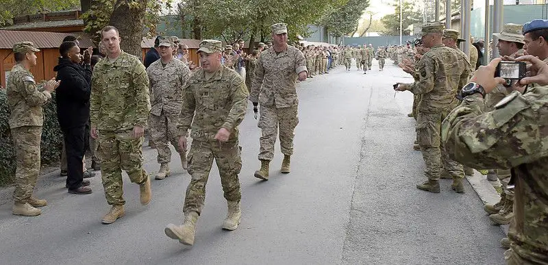 Soldiers walking