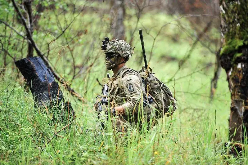 Soldier in the forest