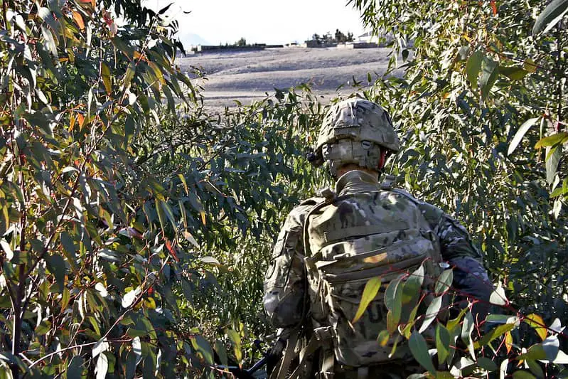 A soldier rucking on his own - Rucking for Strength